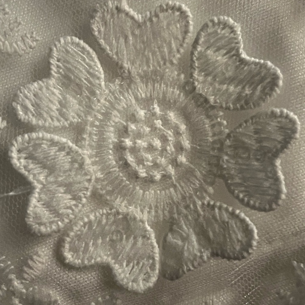 Refined Glow White 3D Embroidered Sequin Strapless Maxi Dress By Lulus XL NEW - Picture 6 of 7